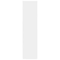 Kledingkast 80x50x200 cm bewerkt hout wit - thumbnail