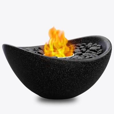 Bio ethanol haard - Sfeerhaard - Schaal - Antraciet zwart