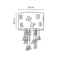 Light depot - lampenkap Letters kinderkamer Ø 30 cm - fuchsia - Outlet - thumbnail