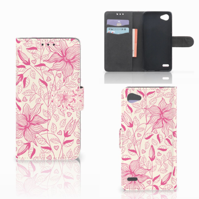 LG Q6 | LG Q6 Plus Hoesje Pink Flowers