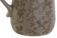 Kruik Home ESPRIT Bruin Groen Keramiek Blad van een plant Shabby Chic - thumbnail