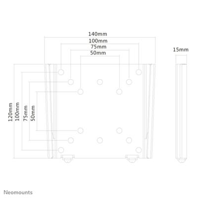 Neomounts FPMA-W25 muurbeugel - thumbnail
