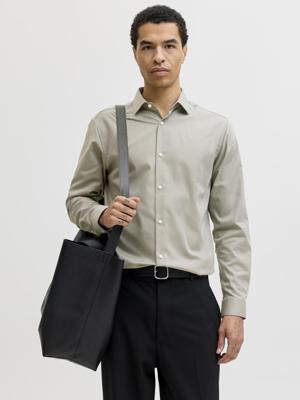 Jack - Jones Jprblaparker Shirt L/s Noos Overhemd 4935489 Smokey Olive Slim Fit