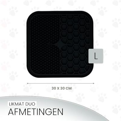 Eat Slow Live Longer Lick Mat Duo L Grey - thumbnail