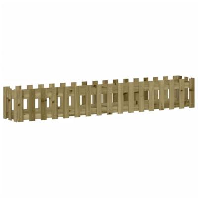 VidaXL Plantenbak verhoogd hekontwerp 200x30x30 cm geïmpregneerd hout