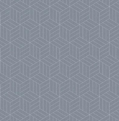 Dutch Wallcoverings Euphorie - Dessin - Blauwgrijs/Zilver