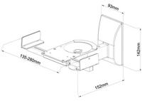 My Wall HB 5 L Luidspreker-wandbeugel Kantelbaar en zwenkbaar Zwart 1 paar - thumbnail