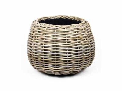 Drypot tina rotan d45h34cm grijs Van der Leeden - Van der leeden