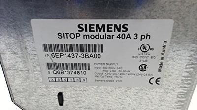 Siemens 6EP14373BA00 DIN-rail netvoeding 24 V/DC 40 A 960 W Aantal uitgangen:1 x Inhoud 1 stuk(s) Siemens 6EP14373BA00 DIN-rail netvoeding 24 V/DC 40 A 960 W Aantal uitgangen:1 x Inhoud 1 stuk(s)