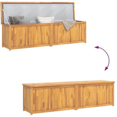 Tuinbox 200x50x55 cm massief teakhout