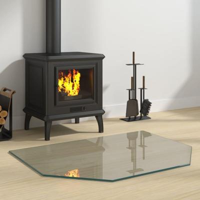 VidaXL Glasplaat openhaard zeshoekig 80x60 cm
