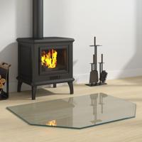 VidaXL Glasplaat openhaard zeshoekig 80x60 cm - thumbnail