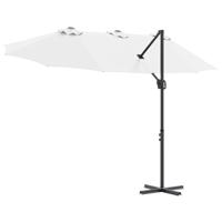 VidaXL Parasol zand 372 x 198 x 243 cm polyester en aluminium - thumbnail