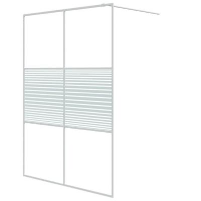 Inloopdouchewand 140x195 cm transparant ESG-glas wit