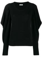P.A.R.O.S.H. draped sleeve jumper - Black - thumbnail