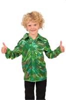 Glitterblouse Kind groen - thumbnail