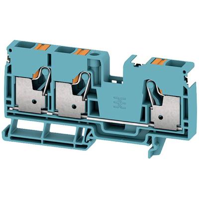 Weidmüller 2674980000 Doorgangsserieklem Push-In-klem, Steekaansluiting Blauw 25 stuk(s)