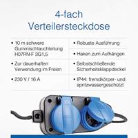 AS Schwabe 60671 Stroom Verlengkabel Zwart 10.00 m H07RN-F 3G 1,5 mm² - thumbnail