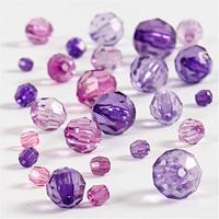 Creativ Company Facetkralen mix paars, 45 gram - thumbnail