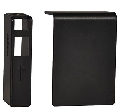 Elektro Plint eindstuk Zwart 55mm