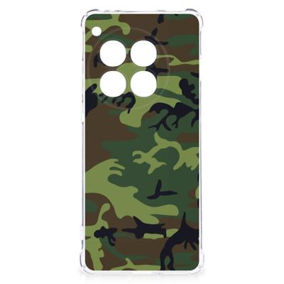 OnePlus 12 Doorzichtige Silicone Hoesje Army Dark OnePlus 12 Doorzichtige Silicone Hoesje Army Dark
