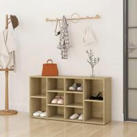 VidaXL Schoenenbank 103x30x54,5 cm bewerkt hout sonoma eikenkleurig - thumbnail