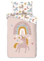 Good Morning Kinderdekbedovertrek "eenhoorn en regenboog" - Multi - (140x200 cm) - Katoen - thumbnail