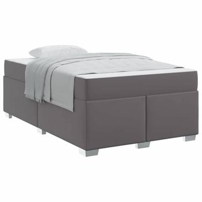 Bedframe Grijs 120 x 190 cm Kunstleer