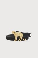 Fabienne Chapot Leopard Buckle Belt | Black - thumbnail