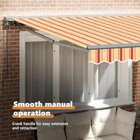 VidaXL Inklapbaar zonnescherm multikleur 350 x 250 cm - thumbnail