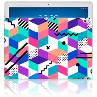 Lenovo Tab P10 Back Cover Blokken Kleurrijk - thumbnail