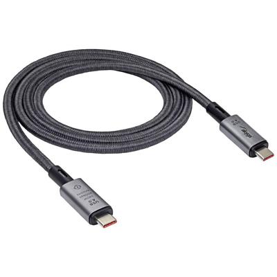 Akyga AK-USB-45 USB-kabel USB-C stekker, USB-C stekker 1.00 m Grijs Akyga AK-USB-45 USB-kabel USB-C stekker, USB-C stekker 1.00 m Grijs