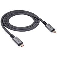 Akyga AK-USB-45 USB-kabel USB-C stekker, USB-C stekker 1.00 m Grijs - thumbnail