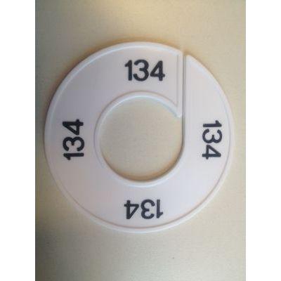 Maatring 9cm wit/zwart 134