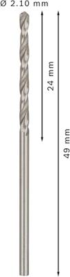 Bosch Accessoires Metaalboren HSS-G, Standard 2,1 x 24 x 49 mm 10st - 2608585475 Bosch Accessoires Metaalboren HSS-G, Standard 2,1 x 24 x 49 mm 10st - 2608585475