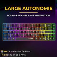 2-in-1 draadloze gamingbundel - THE G-LAB - COMBO HYDRO - Stil en responsief membraantoetsenbord + muis - Zwart - thumbnail