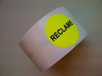 Etiket fluor geel 35mm Reclame 500rol - thumbnail