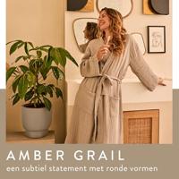 Elho Amber Grail 30 - Beige - Ø 30 x H 28 cm - Binnen en Buiten - 100% gerecycled - thumbnail