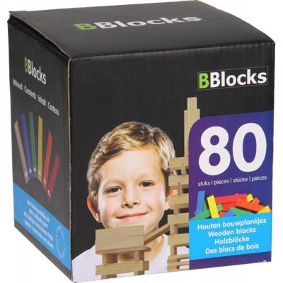 BBlocks bouwplankjes kleur, 80dlg.