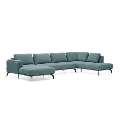 Hoekbank Panama Blauw Stof Hoekbank Panama Blauw Stof