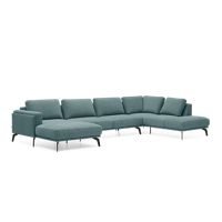 Hoekbank Panama Blauw Stof - thumbnail