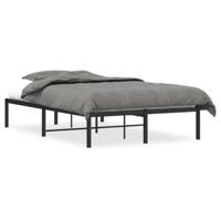 Bedframe metaal zwart 120x190 cm - thumbnail