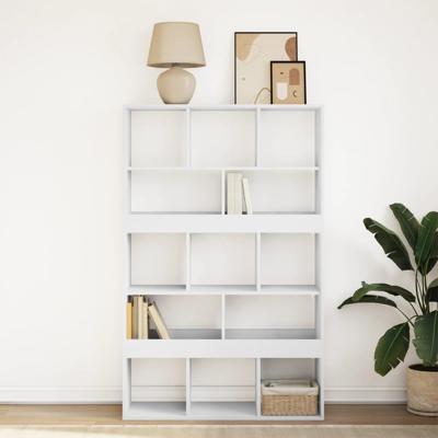Boekenkast 100x33x187,5 cm bewerkt hout wit