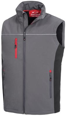 NITRAS SAFETY Nitras softshellvest "motion tex light" softshell vest gr. l motion tex light gray/sw