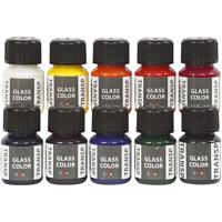 Creativ Company Glass color transparent, diverse kleuren, 10x30 ml/ 1 doos - thumbnail