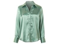 esmara Dames satijnen blouse (34, Groen) - thumbnail