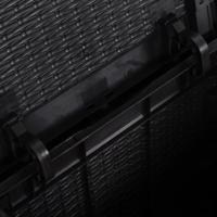 Tuinbox 90 L PP rattan zwart - thumbnail