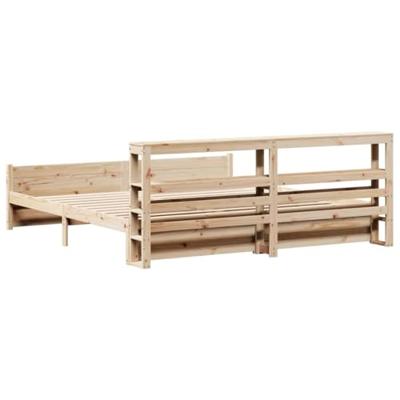 Bedframe met hoofdbord massief grenenhout 180x200 cm