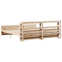 Bedframe met hoofdbord massief grenenhout 180x200 cm - thumbnail