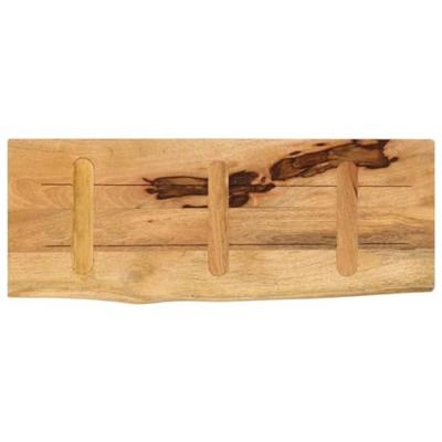 Tafelblad met natuurlijke rand 90x30x3,8 cm massief mangohout - thumbnail